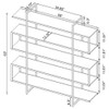 Harison - 5 Shelf Bookshelf - Clear