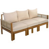 Outdoor 3 Seat Patio Sunbed