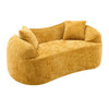Curved 2 Person Compress Sofa With Armrests, Includes Pillows