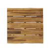 Passion - Outdoor Side Table With Cross Base And Slatted Top - Teak