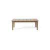 Outdoor Coffee Table With Slat Panel Top - Light Brown