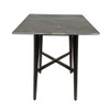 Modern Bar Height Dining Table, Rubberwood Legs And Laminate Table Top, Paladina Marble - Gray / Black
