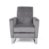 Bolt - Upholstered Recliner Chair With Stainless Steel Base - Gray