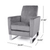 Bolt - Upholstered Recliner Chair With Stainless Steel Base - Gray