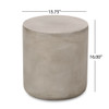 Cylindrical Design, Outdoor Lightweight Concrete Side Table