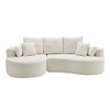 2 Piece Fabric Cloud Curved Sectional Sofa With Chaise For Living Room