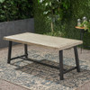 Equilibrium - Outdoor Dining Table With Wooden Frame And Slat Top
