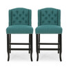 Vienna - Fabric Tufted Counter Stool With Nailhead Accents (Set of 2)