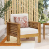 Slat Design Club Chairs With Cushions