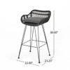 Outdoor Rattan Bar Chair With Metal Legs