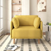 Modern Upholstered Accent Chair With Soft Cushions, Sleek Armrest Design
