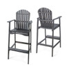Outdoor Acacia Wood Adirondack Barstools (Set of 2)