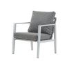 Modern Lounge Chair With Rope Accents And Cushions