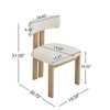 Modern Upholstered Armless Dining Chairs With Metal Legs