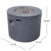 Round Iron Fire Pit With 40, 000 Btu