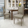 Traditional Style Dining Chair Set With Fabric Upholstery