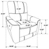 Dove Upholstered Power Recliner Chair With Smooth Power Recline And USB Charging - Gray