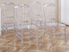 Dining Chair With Plastic Seat, Welding Chair (Set of 4) - Transparent