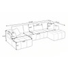 U - Shaped Sectional Sofa, Cup Holders & Side Pockets For Living Room