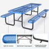 Metal Expanded Rectangular Picnic Table