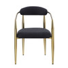 Dining Chairs (Set of 2), Mid-Century Modern Dining Chairs, Kitchen Dining Room Chairs, Round Boucle Backrest Sherpa Dining Chair With Metal Legs