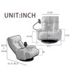 Adjustable Swivel Lounge Chair With 360 Degree Rotating Seat And Headrest Support
