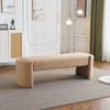 Simple Long Ottoman Bench - Light Camel