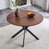 Extendable Round Dining Table - Walnut