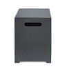 Modern Iron Tank Holder Side Table With Powder Coated Frame - Brown / Gold