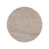 Elegant Outdoor / Indoor Lightweight Concrete Side Table With Travertine - Beige