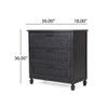 Newell - Cane 3 Drawer Dresser - Dark Gray