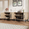 4 Door TV Cabinet, 2 Storage Spaces, Adjustable Shelves