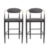 Upholstered Bar Stools With Backs For Kitchen Island (Set of 2)