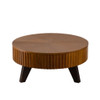 Round Retro Coffee With Solid Wood Legs