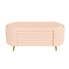 Modern Oval Storage Ottoman With Upholstery