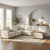 Modular 5 Seat U-Shape Sectional Sofa With Chaise Lounge, Built In Cup Holders And Storage Drawer