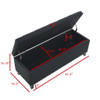 Button-Tufted Storage Ottoman With Safety Close Hinge