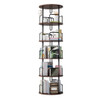 Rotating Bookshelf Tower 5 Tier Spinning 360 Degree Revolving Storage Shelf