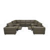 Upholstered Large Arms Sectional With Recliner Seats