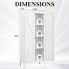 Adjustable 2 Door Kitchen Pantry Cabinet With Striped Design