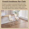 30'' Height Upholstered Bar Chairs With Round Back (Set of 2) - Beige
