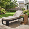 Outdoor Chaise Lounge Set With Side Table, 5 Position Adjustable Patio Recliner