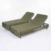 Outdoor Chaise Lounge & Wheels, 5 Position Adjustable Backrest