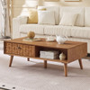 Coffee Table With Hidden Drawer And Open Shelf