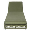 Outdoor Chaise Lounge With Wheels, 5 Position Adjustable Backrest
