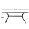Enchantia - Outdoor Rectangular Dining Table With Weave Tabletop And Flared Legs - Copper