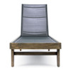 Summerland Chaise Lounge Dark Mesh Outdoor Seating - Dark Gray