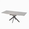 Modern Extendable Dining Table Set For 6 - 8 - Black / Gray