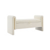 Modern Teddy Upholstered Large Bed End Bench With Arms And Storage