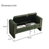 Modern Teddy Upholstered Large Bed End Bench With Arms And Storage